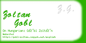 zoltan gobl business card